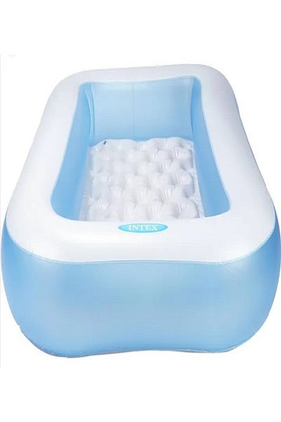 Intex مسبح أطفال مستطيل كبير بأرضية قابلة للنفخ - 1.66 متر × 1.00 متر × 25 سم (65 بوصة × 39 بوصة × 10 بوصات)