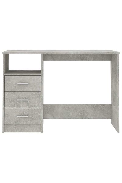 vidaxl Desk with Drawers Concrete Grey 110x50x76 cm Engineered Wood