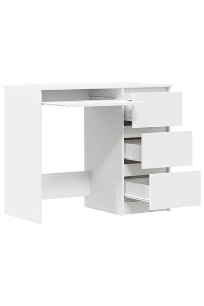 vidaxl Desk White 90x45x76 cm Engineered Wood