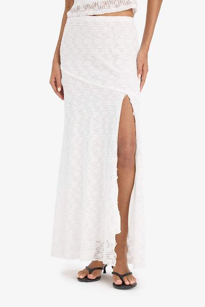DeFacto A-Line Regular Waist Slit Lace Midi Skirt F7066Ax25Sm