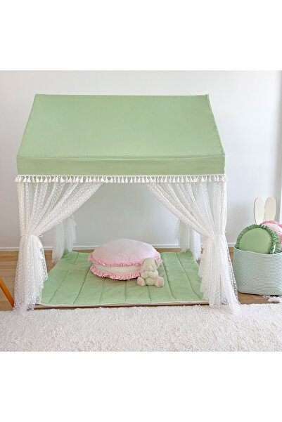 PAMUKA Yeşil Hestia Oyun Evi+Oyun Halısı