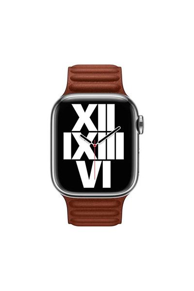 OEM Curea magnetică din piele compatibilă cu Apple Watch 42/44/45/49 mm, reglabilă, maro
