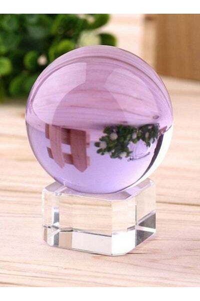 HALAMODO Magic Crystal Healing Ball Sphere With Stand Purple 40x40x40ml