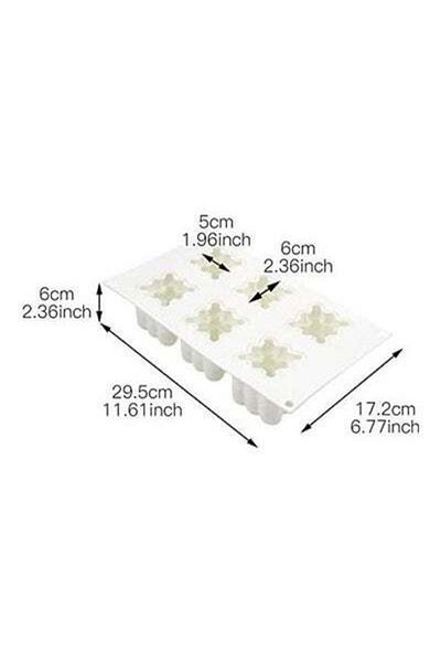 HALAMODO 3D Rubik Cube Fondant Silicone Mousse Cake Mold White 29.5 x 17.2 x 6cm