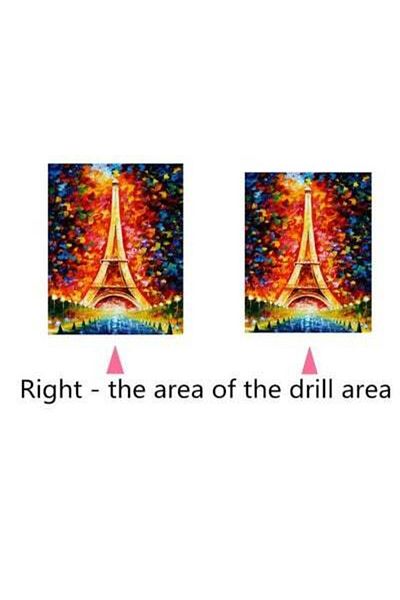 HALAMODO DIY Eiffel Tower Theme Diamond Painting For Wall Decoration Multicolour 30 x 40centimeter