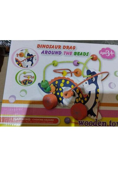 Generic Educational puzzle games toy String bead Round bead garden pull along toys