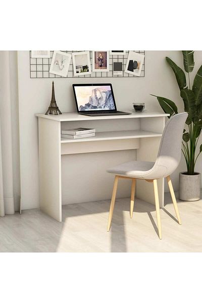 vidaxl Desk White 90x50x74 cm Engineered Wood