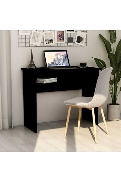 vidaxl Desk Black 90x50x74 cm Engineered Wood