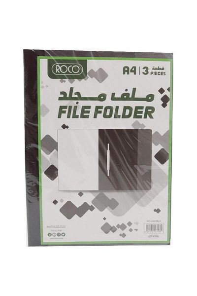 Roco LW320PP A4 Clear Front Report Cover with Prong Fastener – Black