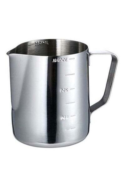 HALAMODO Stainless Steel Milk Frother Jug Silver 350ml