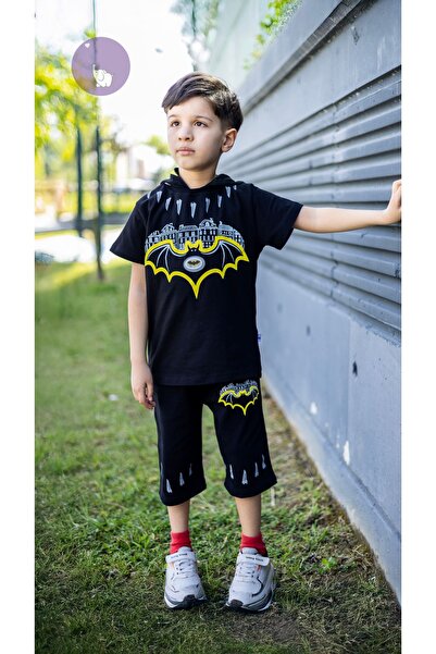 Batman Kısa Kollu Şortlu Işıklı 2'li Takım