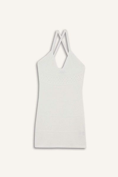 DeFacto Slim Fit Tight V Neck Sleeveless Dress F7094Ax25Sm
