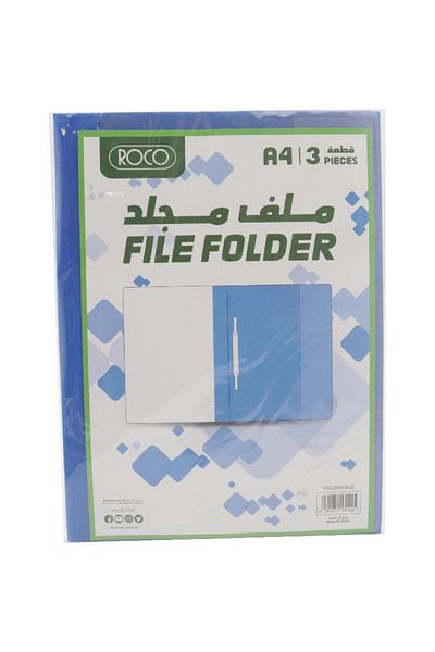 Roco LW320PP A4 Clear Front Report Cover with Prong Fastener – Blue