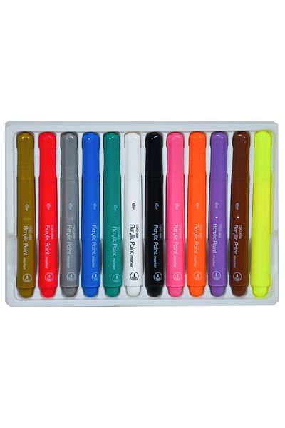 Cengo Multi-Purpose Acrylic Marker Pen 12 Colors Cgo606