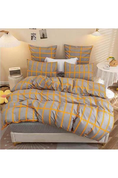 CHIRASO CHIRASO 4-Piece Bedding Set, Satin Cotton, Fitted Sheet 180x200 cm, 2 Pillowcases