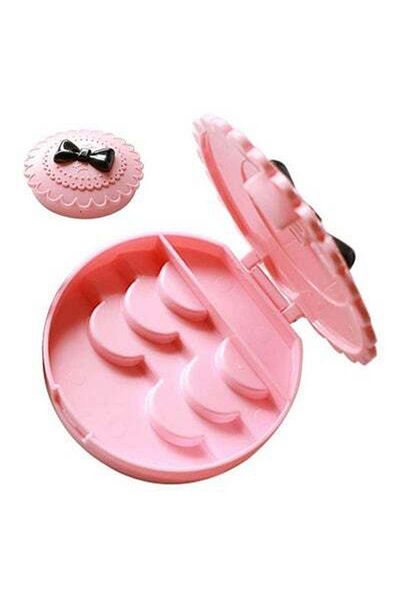 HALAMODO Eyelashes Storage Box Pink/Black Medium