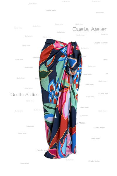 quella atelier Large Floral Patterned Long Pareo