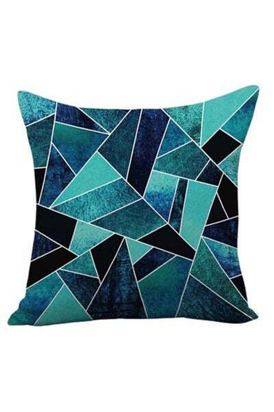 HALAMODO Long Lasting Luxurious Ultra Soft Decorative Printed Cushion Cover Blue 45x45cm