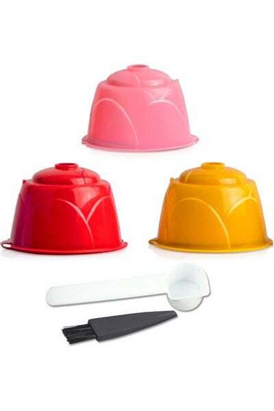 HALAMODO DOLCE GUSTO Coffee Machine Series Refillable PP Coffee Capsule Filter Set multicolour 15.8*3.9*5.7cm