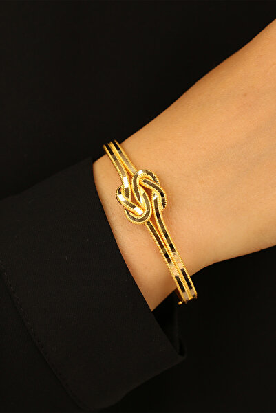 Çgk Çiğdem Gürel Kuyumculuk Aşk Düğümü Altın Kelepçe Bilezik