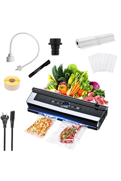 Wanty Aparat De Vidat Si Sigilat ®️, Vacum Multifunctional, Display Digital, Cutter Incorporat, Negru