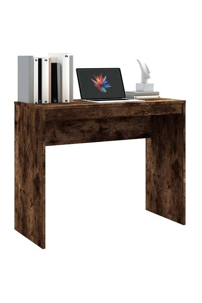 vidaxl Desk Smoked Oak 90x40x72 cm Engineered Wood