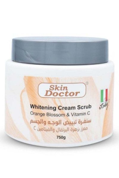 Skin Doctor Orange Blossom & Vitamin C Whitening Cream Scrub 750g – Brightening & Exfoliating Care