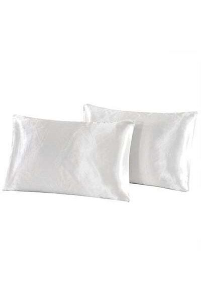 HALAMODO 2-Piece Queen Size Pillowcases Polyester White 20x30inch