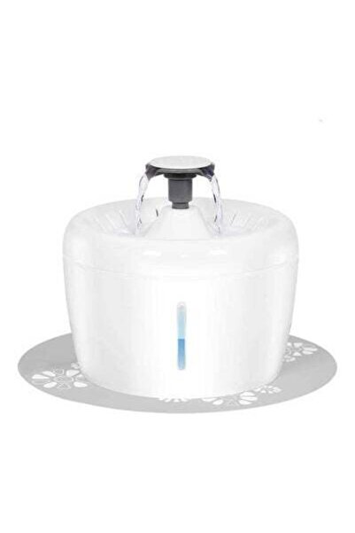 HALAMODO نافورة مياه شرب أوتوماتيكية للحيوانات الأليفة باللون الأبيض