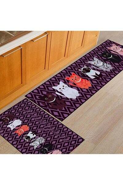 HALAMODO Door Mat Cute Cartoon Animals Pattern Rectangle Ru Multicolour 40X60cm