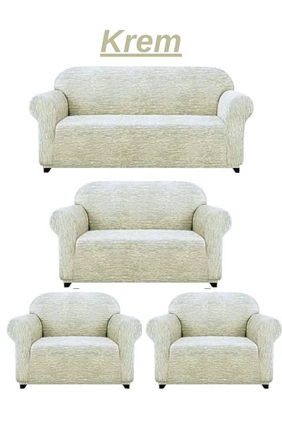 ARİFE HOME Seat Cover 3211 Set Elastic Flexible Seat Cover Sofa Cover