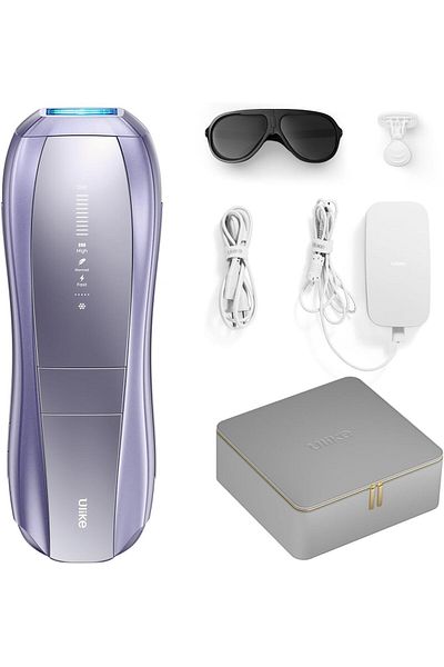 Ulike Air10 IPL Hair Removal for Women & Men,with leather case IceCooling, Skin Sensor, SHR Mode-Purple
