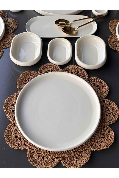 ROSSEV Breakfast Set Limpio 46 Pieces for 6 Persons