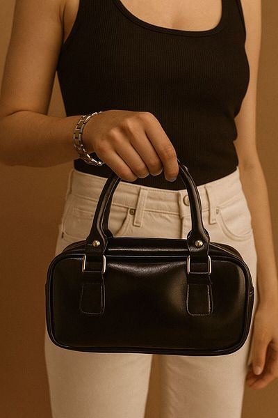 Pulli Collection Imported Leather Look Handbag