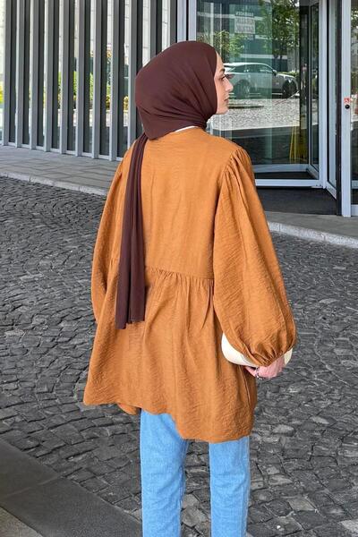 lamelif Μπουφάν δύο τεμαχίων με μπροστινό δέσιμο Bitter Brown