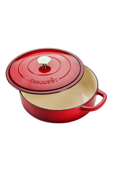 Crockpot® Enameled cast iron pot, 4.7L, round, red
