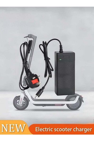 Generic DC Port Electric Scooter Charger, 42V 2A Power Adapter Charger with Charging Indicator, Adap