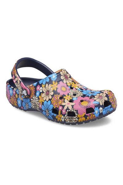 Crocs Classic Retro Floral Clog 36-37 EU - M4/W6 US Blue - Navy/Multi