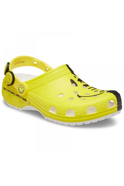 Crocs Classic Smiley 2 Clog 39-40 EU - M7/W9 US White - White/Multi