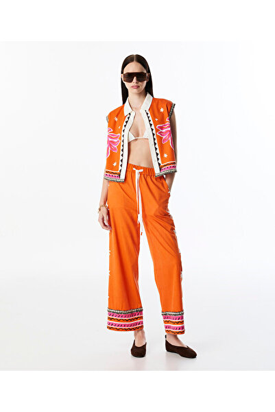 Twist GÖRSEL BASKILI WIDE LEG FİT PANTOLON