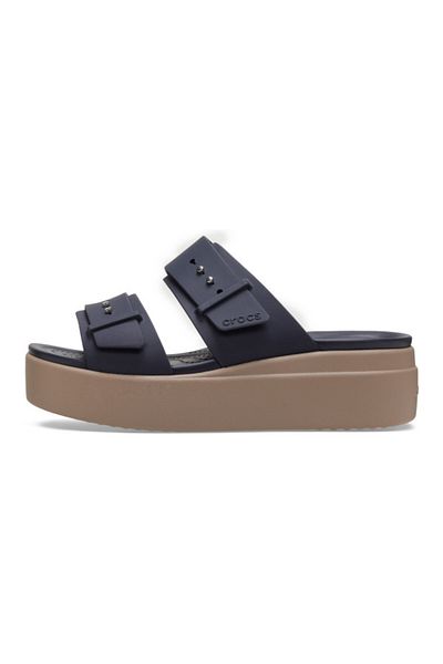 Crocs Sandale cu platformă joasă Brooklyn pentru femei, 39-40 Eu - W9 Us Albastru - Bleumarin închis