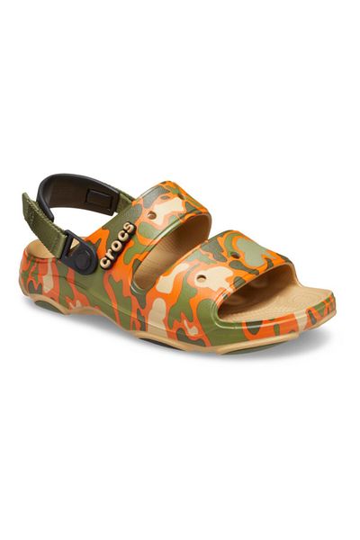 Crocs Classic All Terrain Camo Sandal 37-38 Eu - M5/w7 Us Brown - Tan/multi