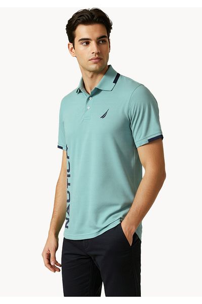 Nautica Logo Regular Fit Premium Cotton Logo Polo Shirt