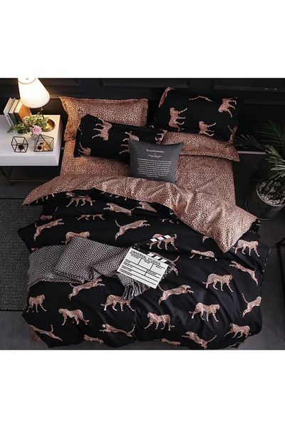 CHIRASO CHIRASO 4-Piece Bedding Set, Satin Cotton, Fitted Sheet 180x200 cm, 2 Pillowcases