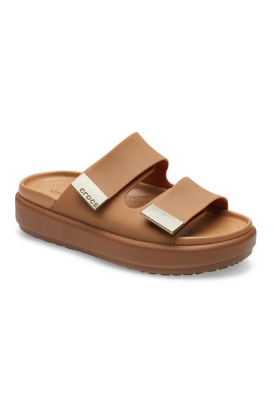 Crocs Sandals Brooklyn Luxe Sandal 36-37 Eu - W6 Us Brown - Tan/tan