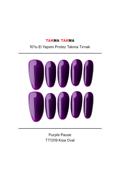 Takma Takma 15'li Mor Uzun Oval TT1319 Tekrar Kullanılabilir El Yapımı Protez...