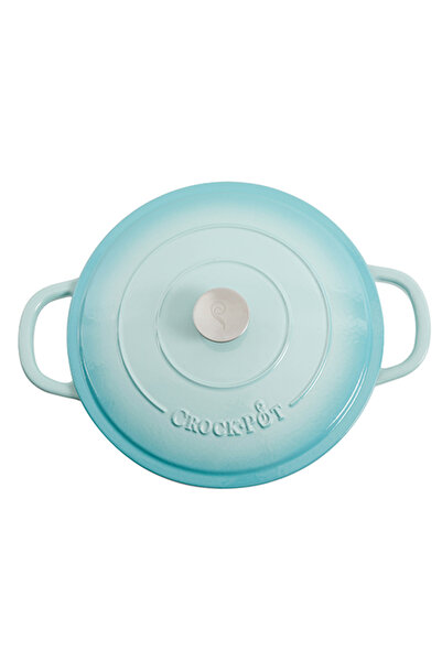 Crockpot® Vas de fontă emailată, 6.6L, rotund, bleu