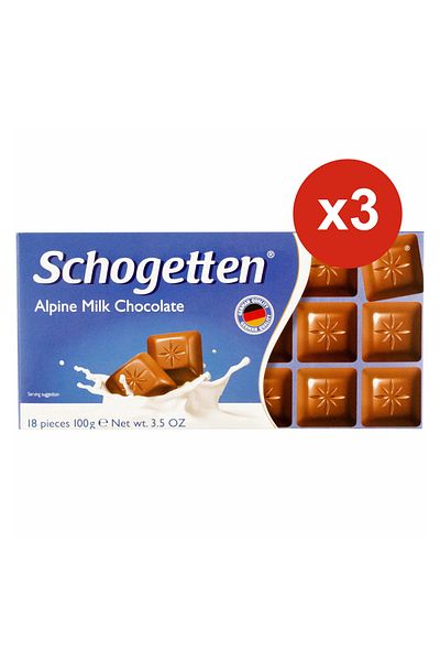 Schogetten Ciocolată cu lapte alpină 100 g x 3 bucăți