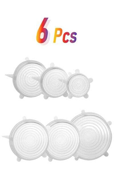 HALAMODO أغطية سيليكون قابلة للتمدد شفافة، 6 قطع