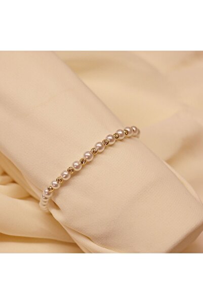 TAHAN MÜCEVHERAT 3 Mm Dorika Toplu İnci İpli Bileklik